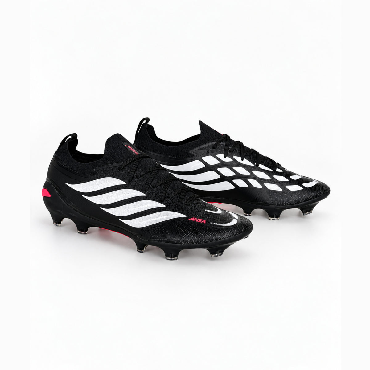 ANZA Fury Soccer Boots – Black, White & Pink