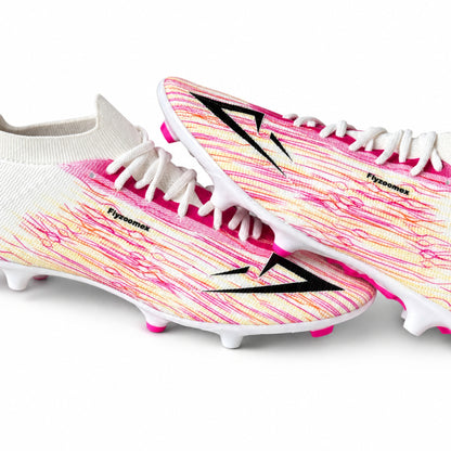 PUKS Fly Zoomex FG Football Boots – White/Pink