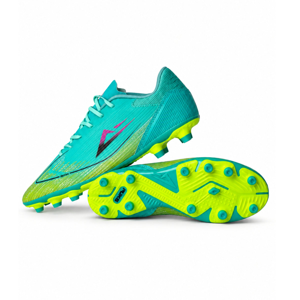 PUKS Danisa Football Boots – Green & White/Blue