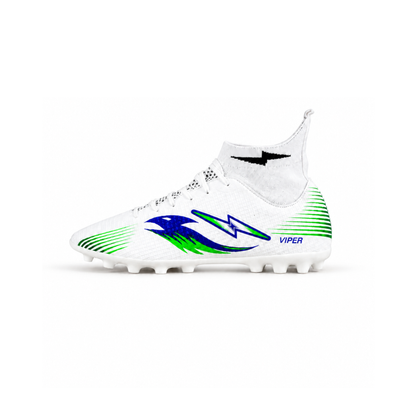 SPIKA VIPER Football Boots – White / Blue / Green