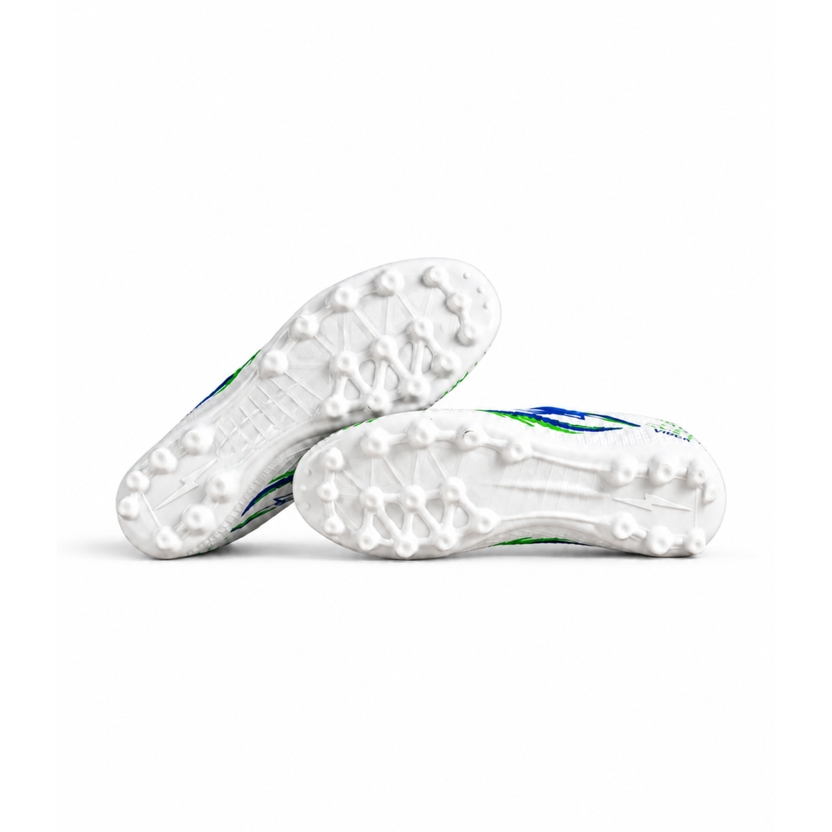 SPIKA VIPER Football Boots – White / Blue / Green