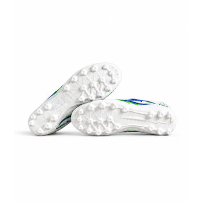 SPIKA VIPER Football Boots – White / Blue / Green