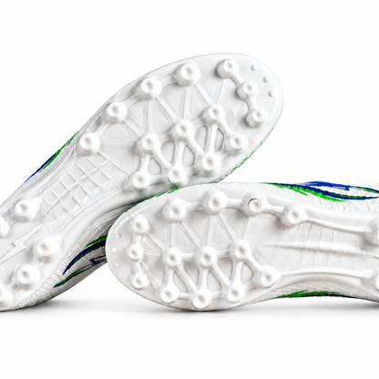 SPIKA VIPER Football Boots – White / Blue / Green