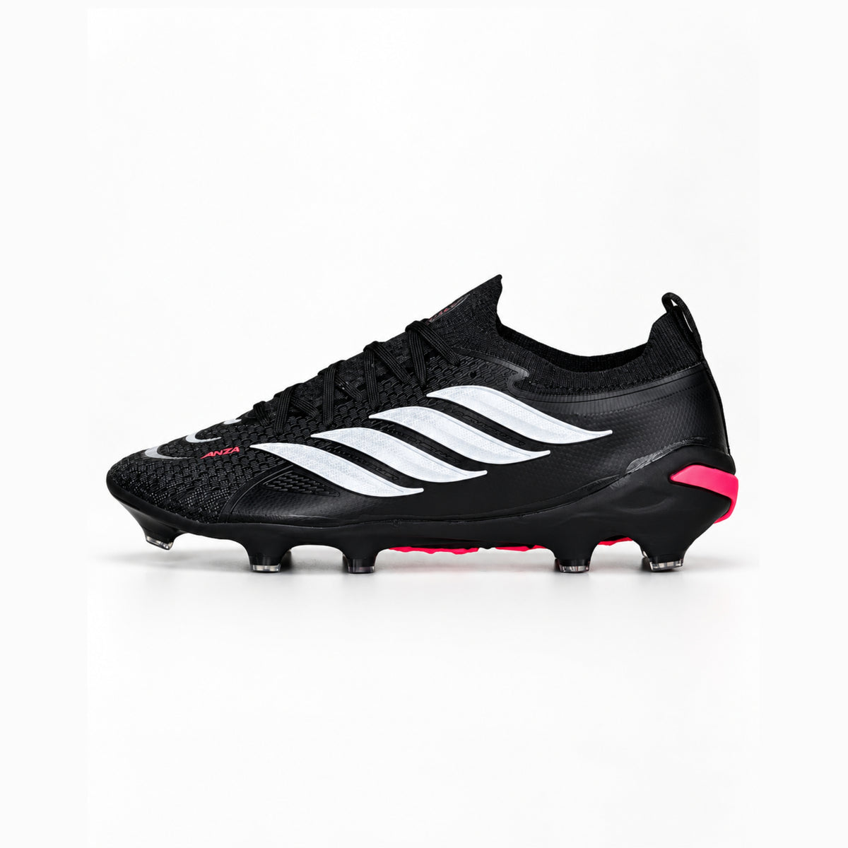 ANZA Fury Soccer Boots – Black, White & Pink